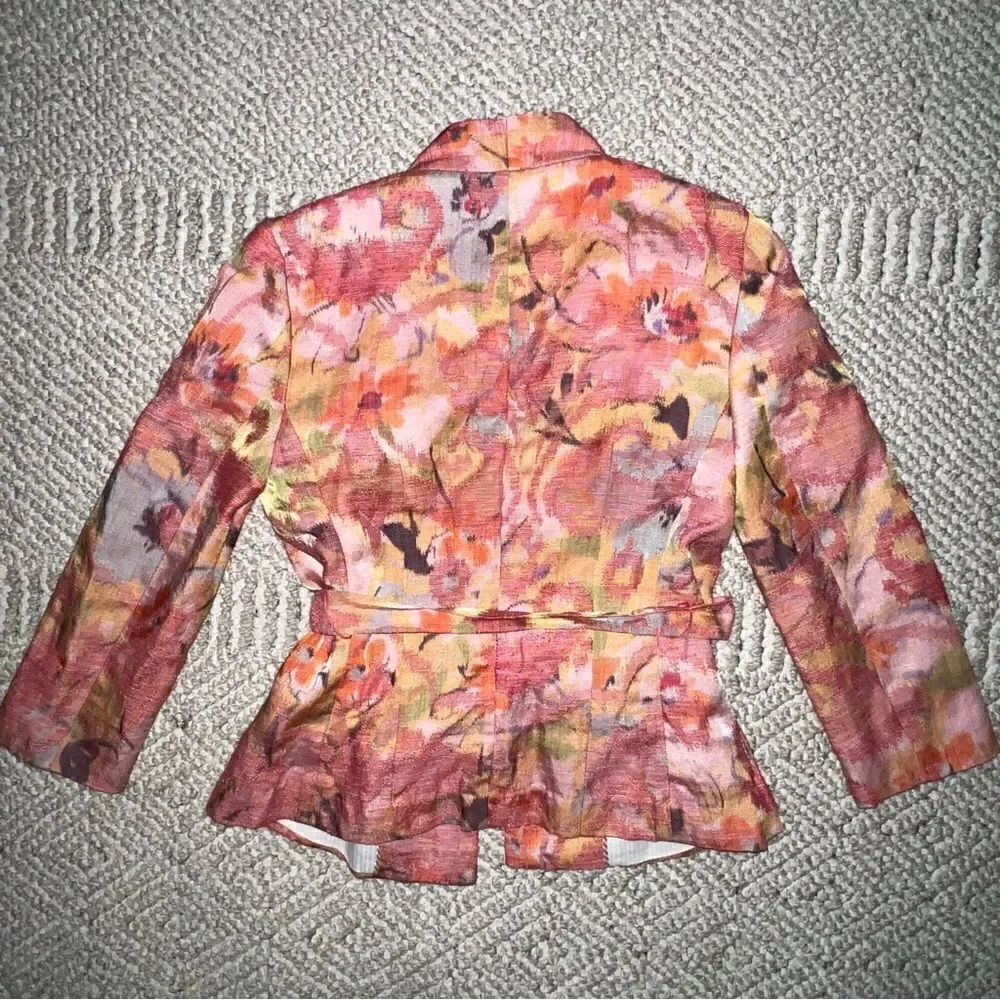 Banana Republic Floral Watercolor Blazer Jacket - Sz 2